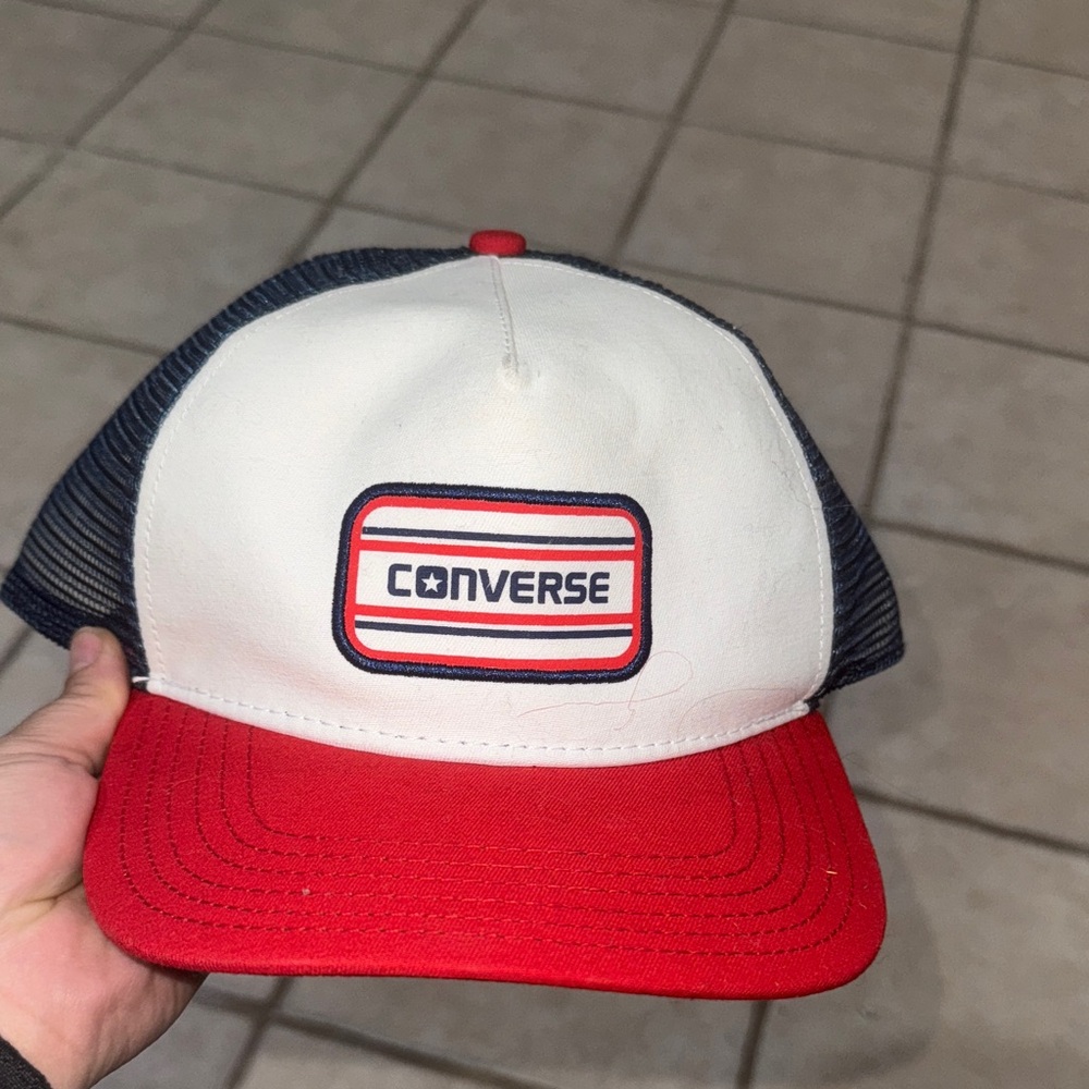 Converse Hat Cap Chuck Taylor All Star Snapback Adjustable Mesh Red White & Blue